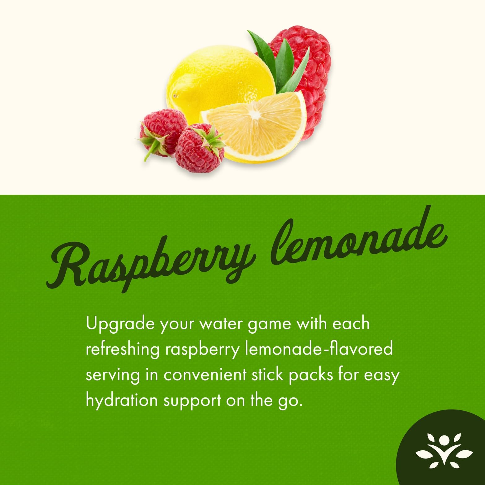 Swanson Simply Hydrate Raspberry Lemonade label graphic showing electrolyte blend benefits.