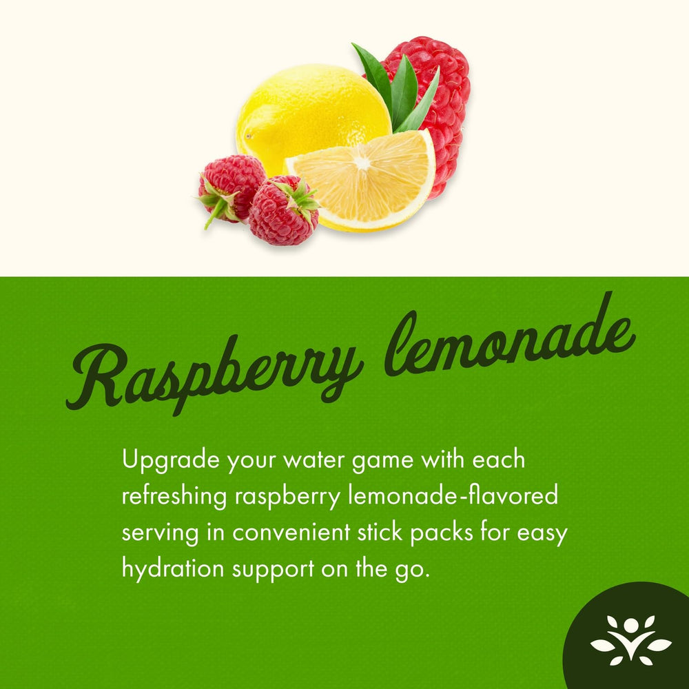Swanson Simply Hydrate Raspberry Lemonade label graphic showing electrolyte blend benefits.