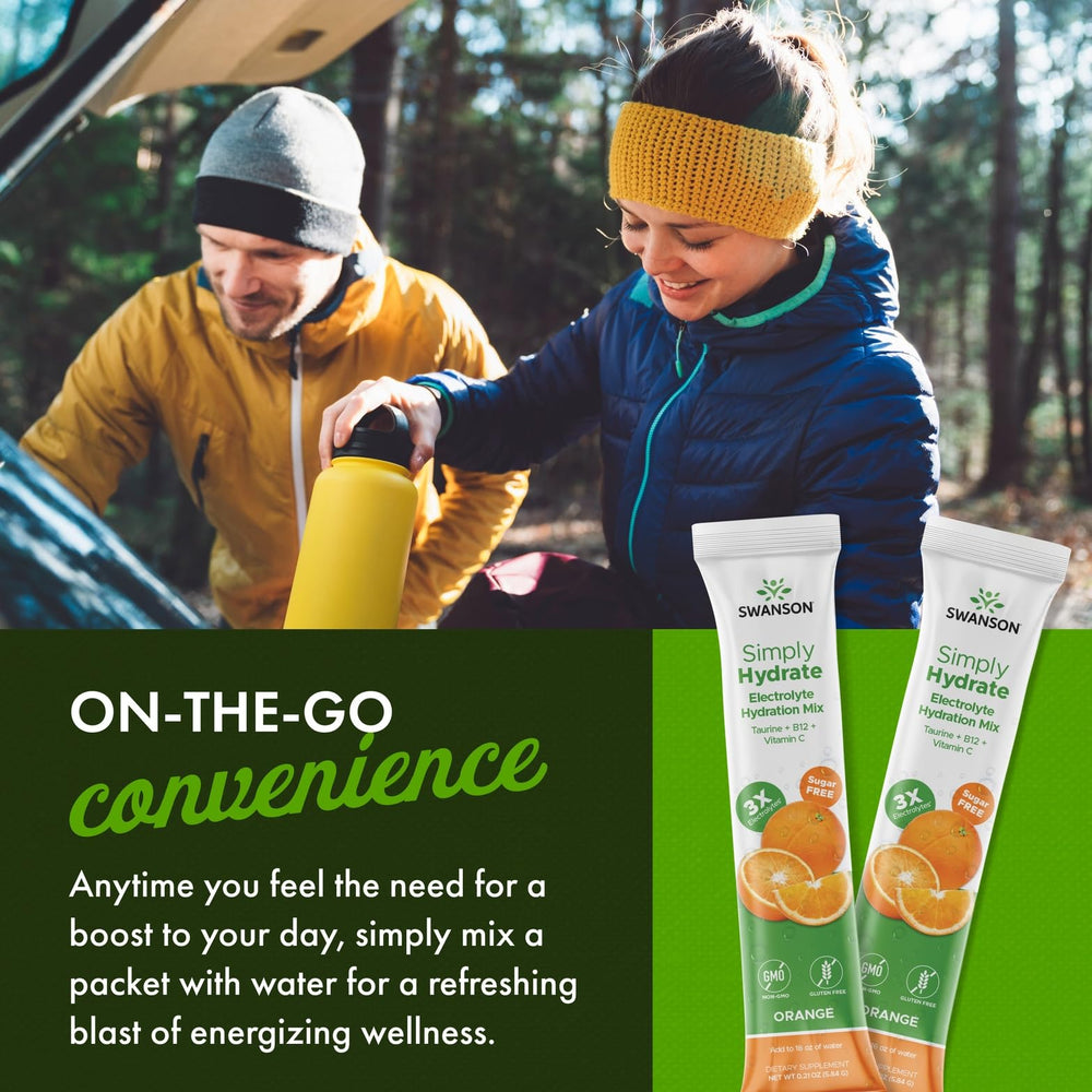 Swanson Simply Hydrate stir dissolve shows quick hydration after activity.