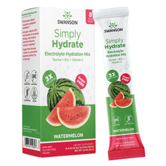 Swanson Simply Hydrate watermelon packets for on-the-go hydration during workouts