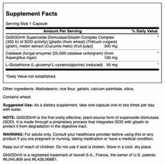 Swanson Sod Gliadin Complex bottle back detail with dosage information
