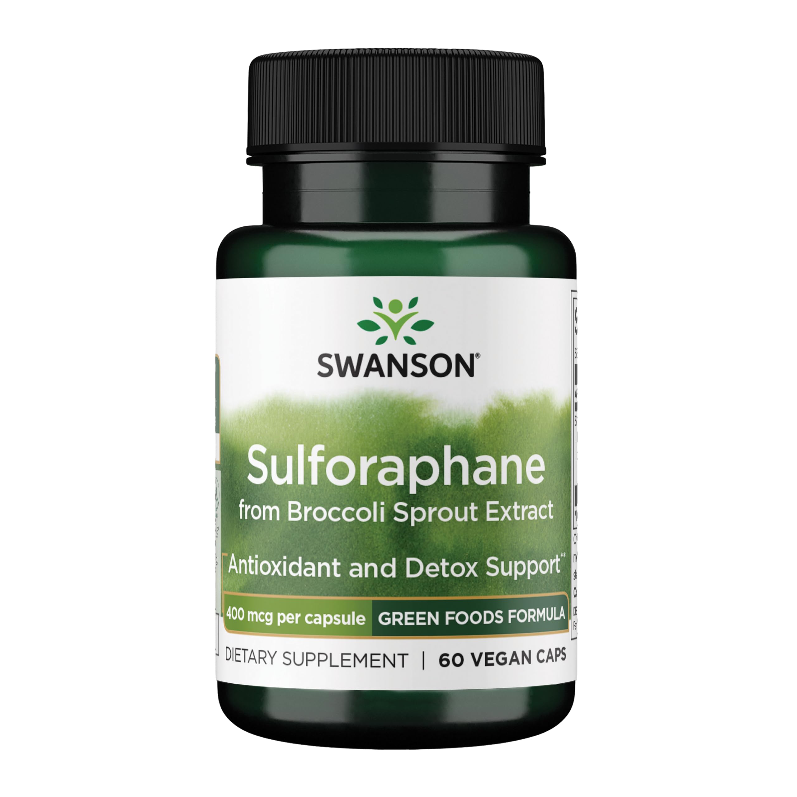 Swanson Sulforaphane bottle front with label for everyday wellness.