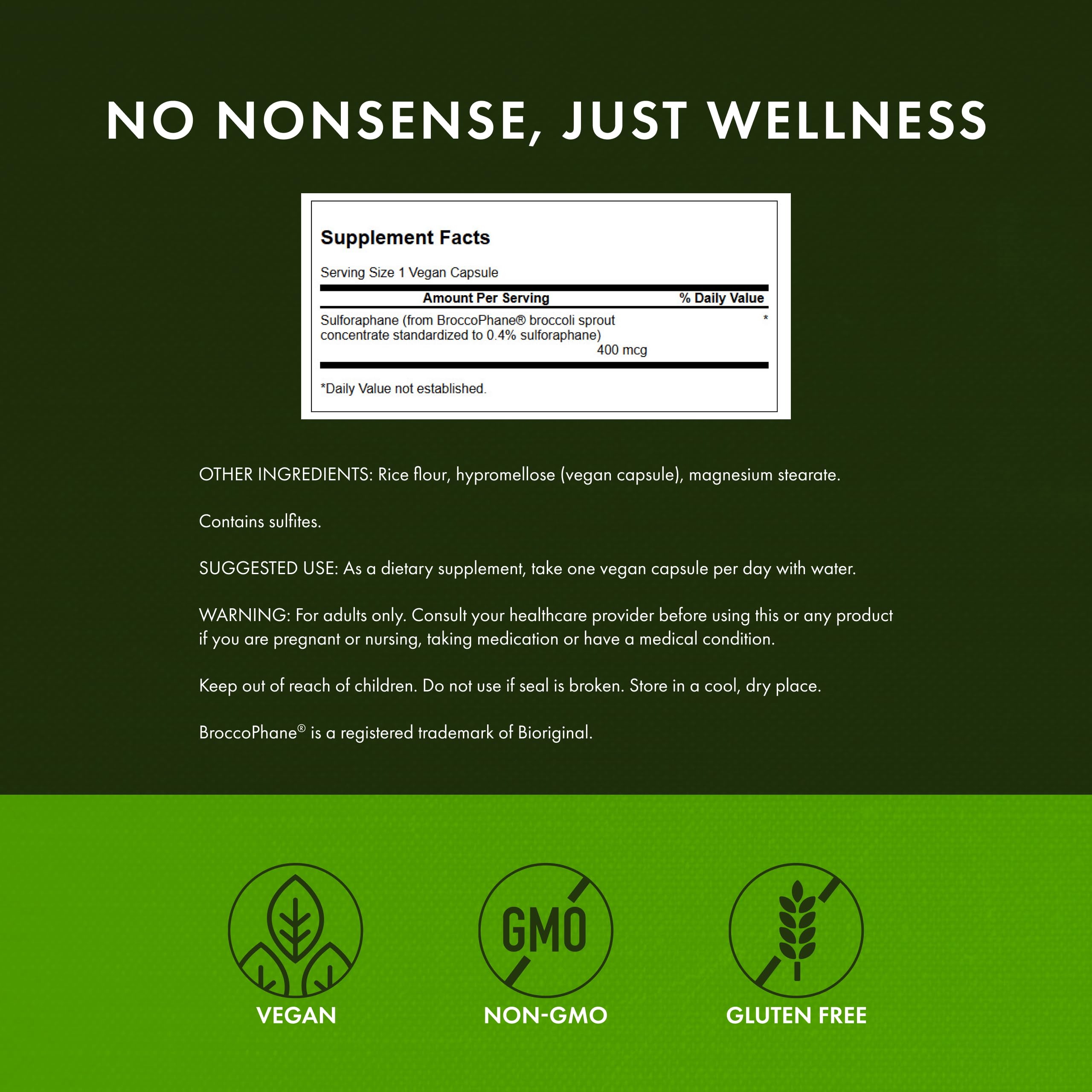 Swanson Sulforaphane broccoli sprout powder closeup from natural source supports daily routines.