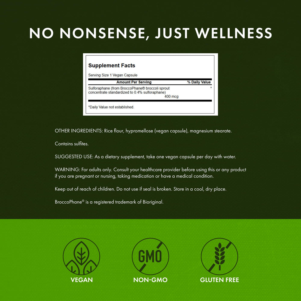 Swanson Sulforaphane broccoli sprout powder closeup from natural source supports daily routines.
