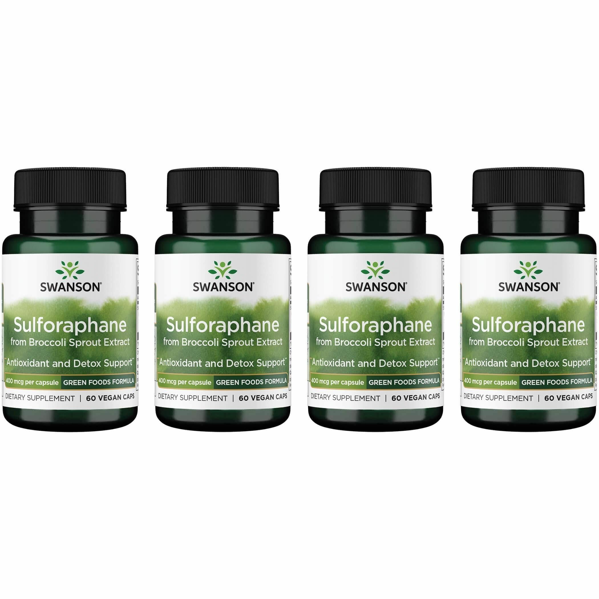 Swanson sulforaphane capsules bottle – convenient daily supplement for cellular support.