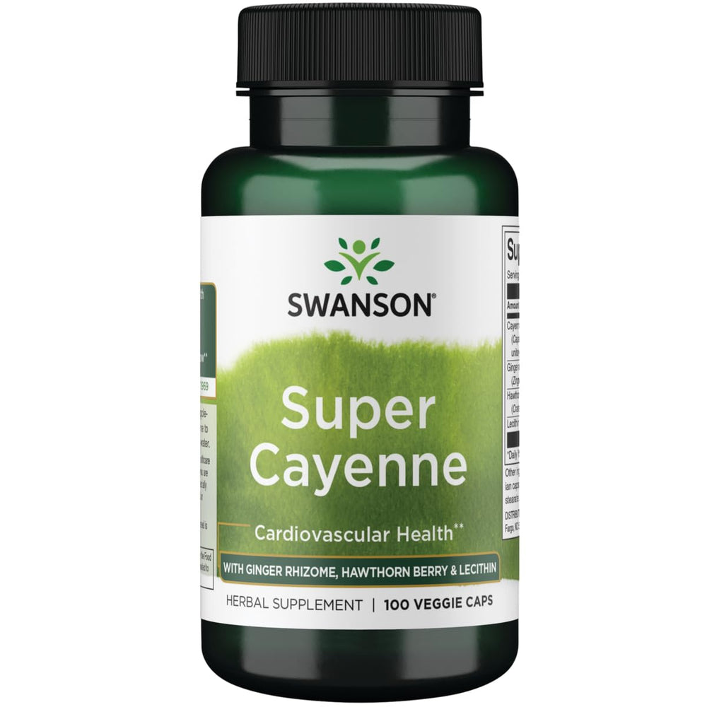 Swanson Super Cayenne bottle-pour supports healthy circulation during daily use