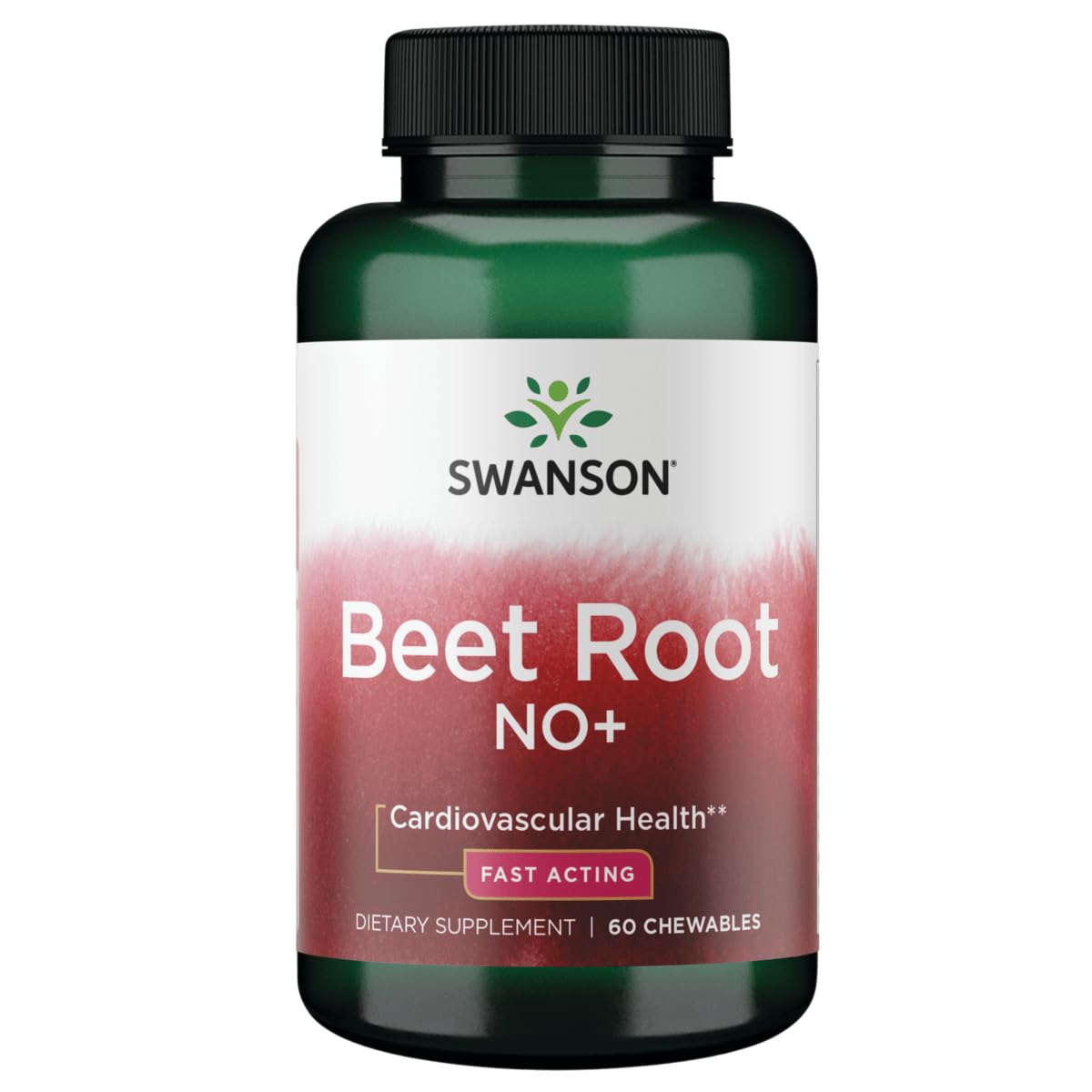 Swanson Sw ULT Beet Root no+ Fast Act 60chew TB packshot promotes daily vitality