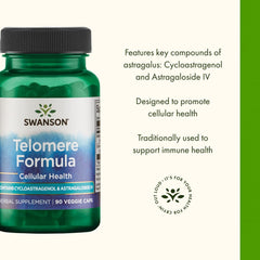Swanson Telomere Formula astragalus compounds visual, cycling Cycloastragenol and Astragaloside IV.