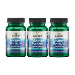 Swanson Telomere Formula bottle front, science-backed cellular health support.