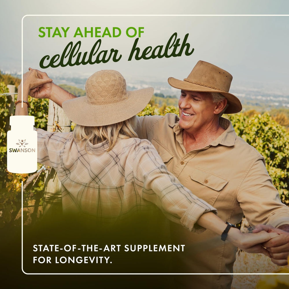 Swanson Telomere Formula capsules close-up, convenient daily supplementation.