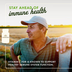 Swanson Timed-Release Vitamin C capsules with rose hips for daily antioxidant support.