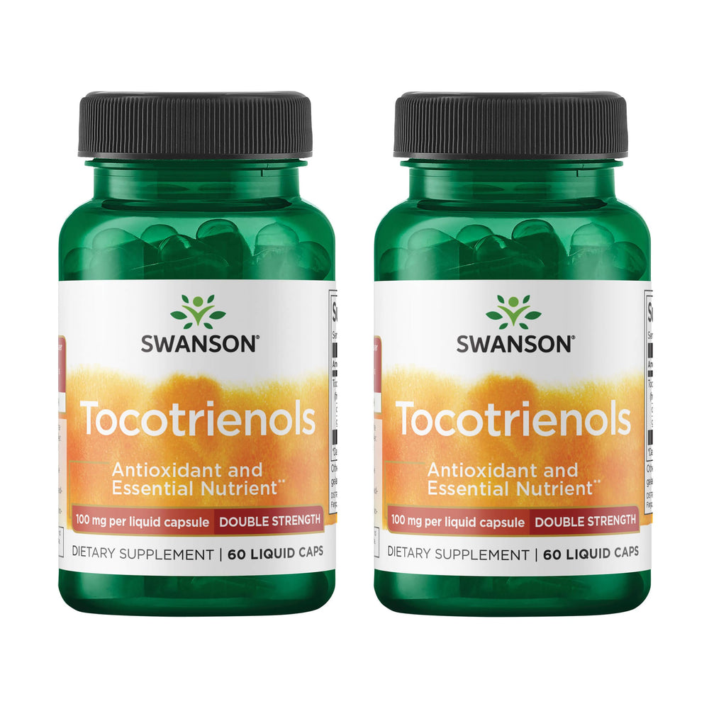 Swanson Tocotrienols double-strength bottle front for daily antioxidant support