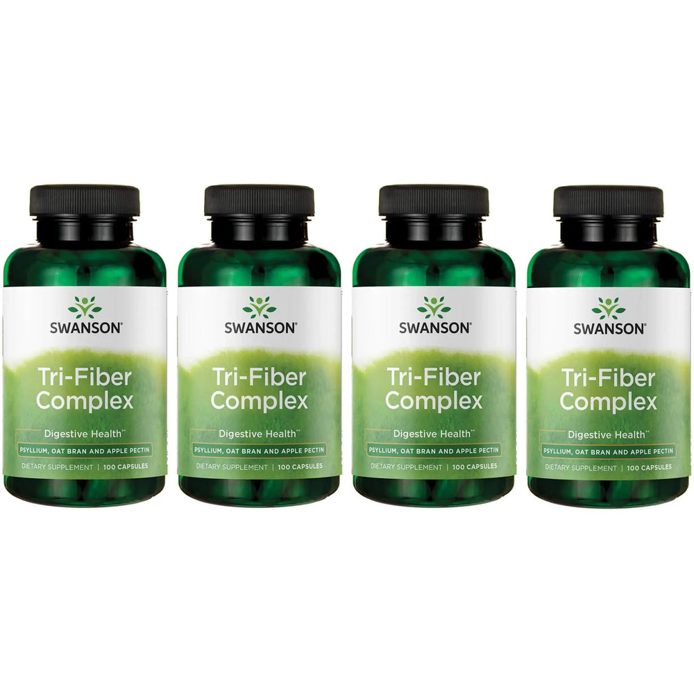 Swanson Tri-Fiber Complex bottle front with 100 capsules for daily digestive support
