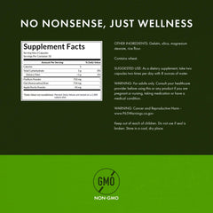 Close-up of Swanson Tri-Fiber Complex capsules highlighting natural fiber blend