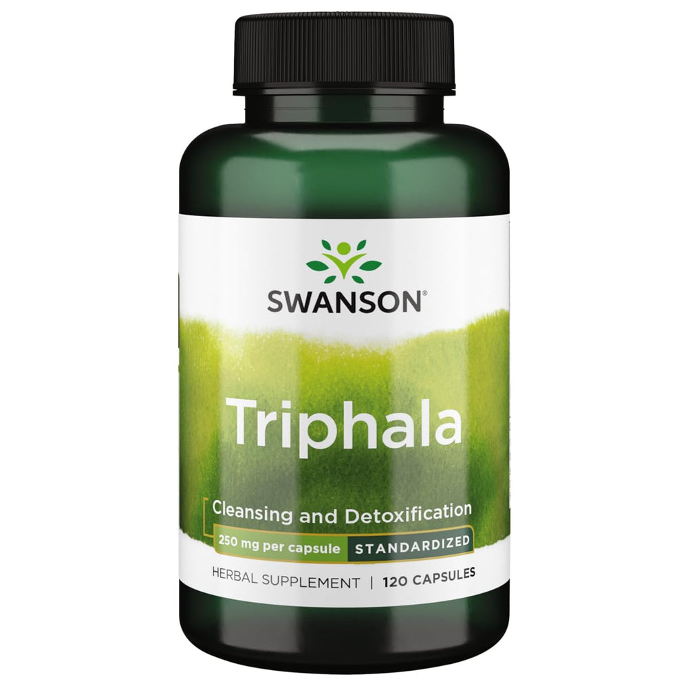 Swanson Triphala standardized 250 mg bottle supports daily balance