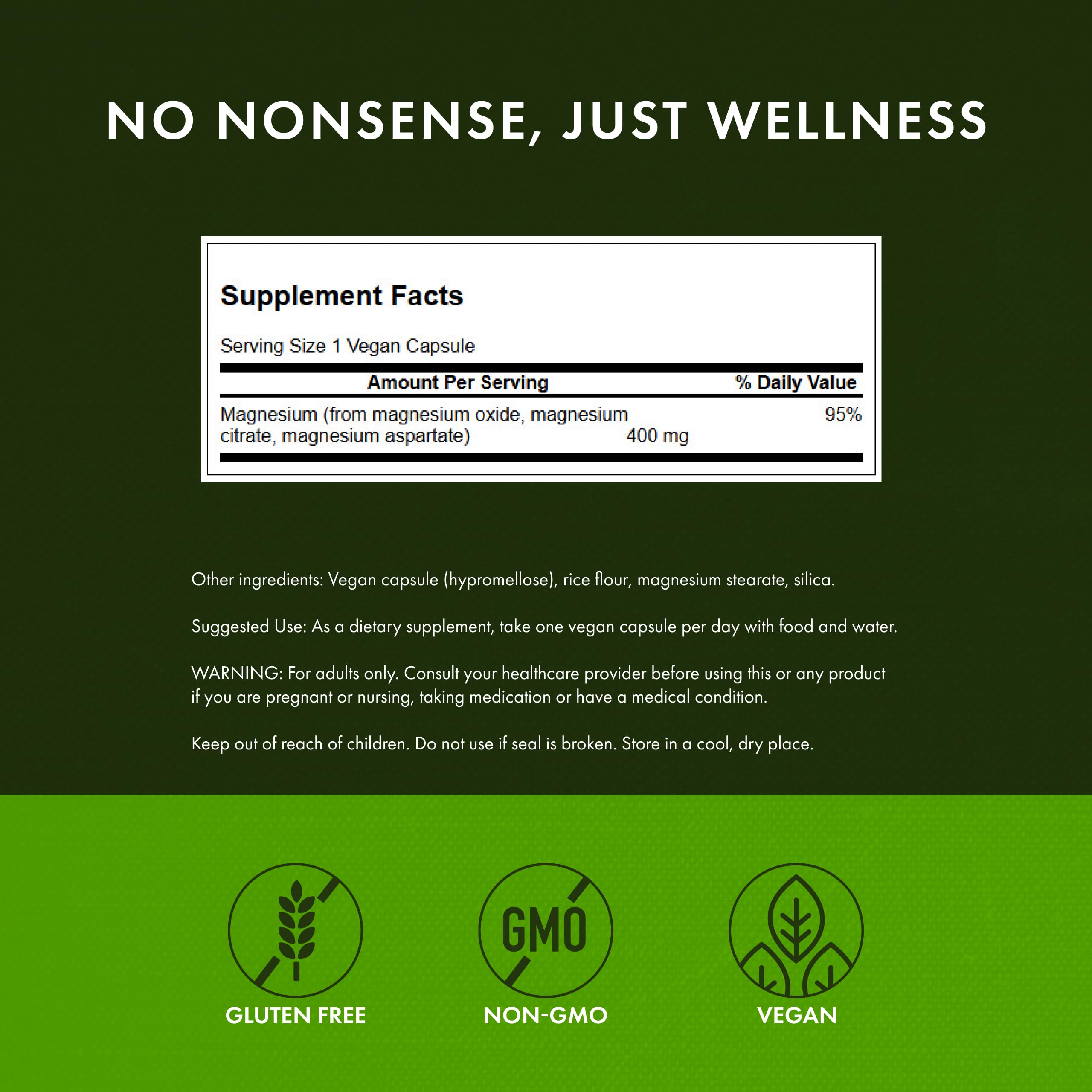 Swanson Triple Magnesium Complex capsules close-up showing small, easy-to-swallow tablets