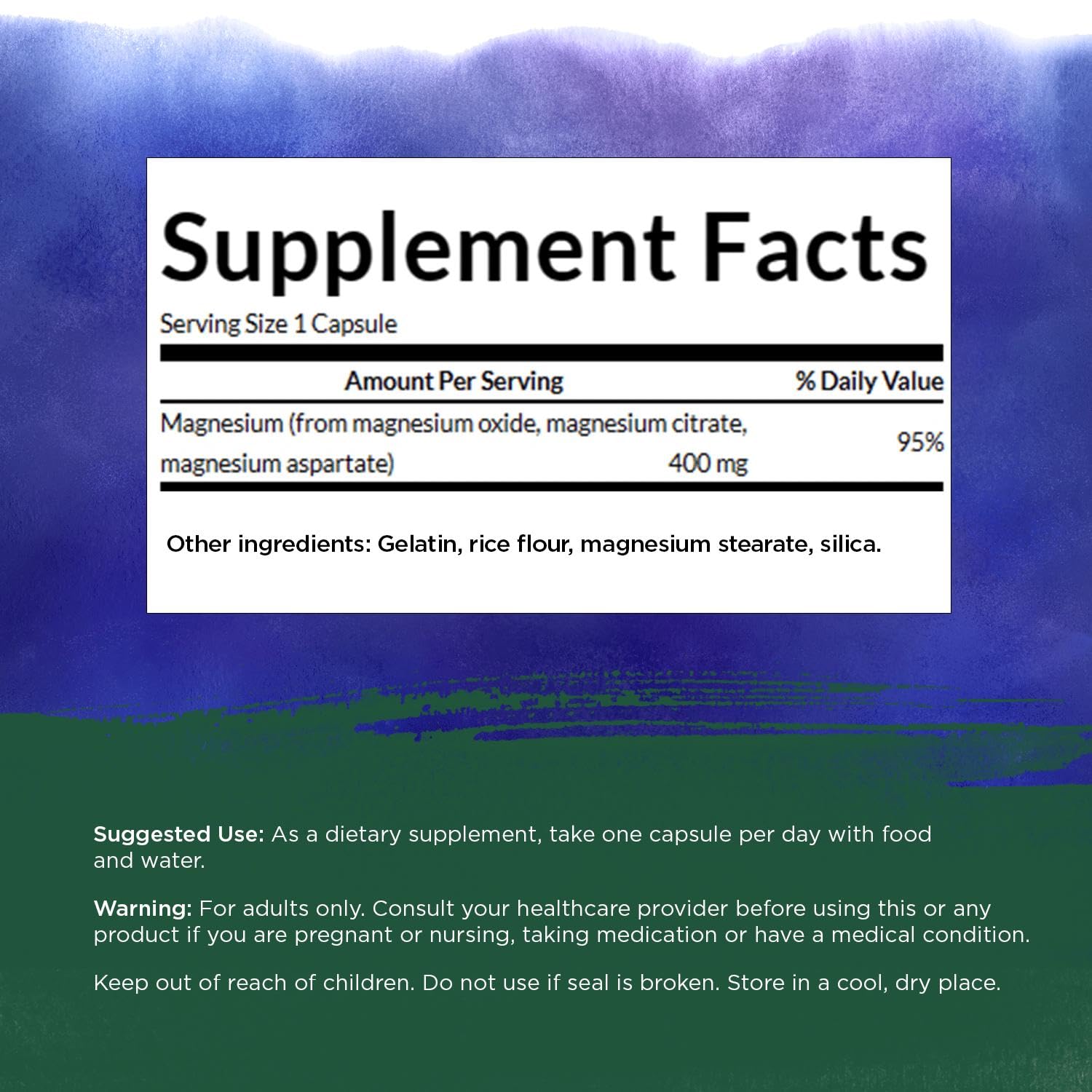 Swanson Triple Magnesium Complex capsules for easy daily use and energy support