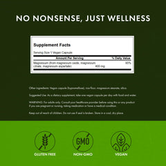 Swanson Triple Magnesium Complex label close-up focusing on trusted quality and mineral blend.
