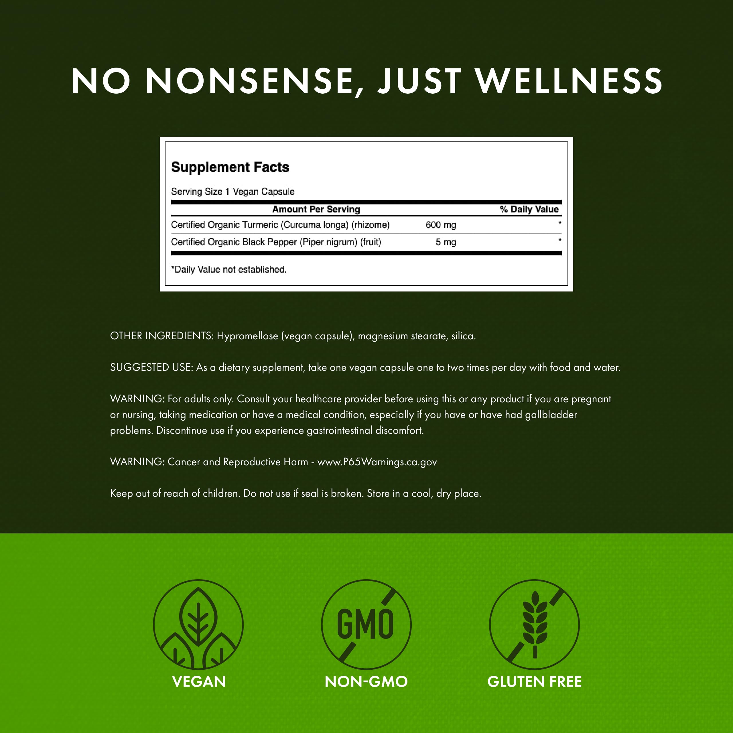Swanson Turmeric & Black Pepper capsules close-up show veggie pills for convenient daily use and absorption.