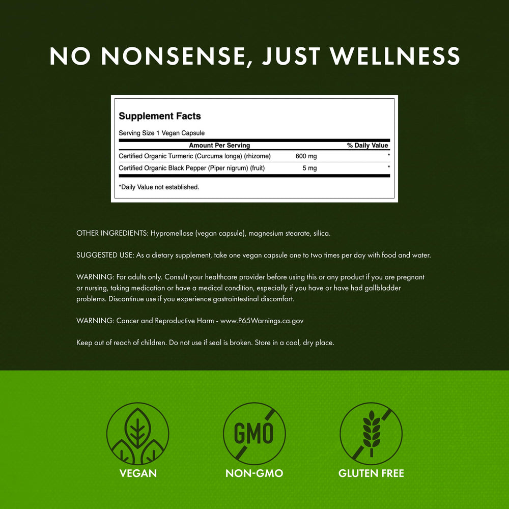 Swanson Turmeric & Black Pepper capsules close-up show veggie pills for convenient daily use and absorption.