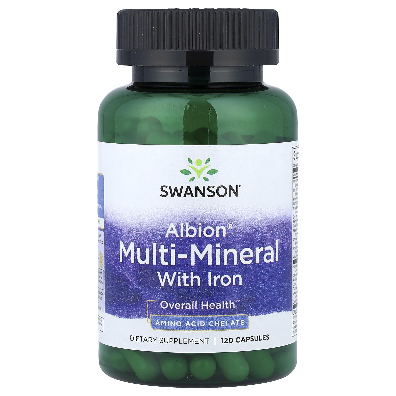 Swanson ULT Albion Multi-MIN with Iron bottle showing a full-size bottle for daily mineral support.