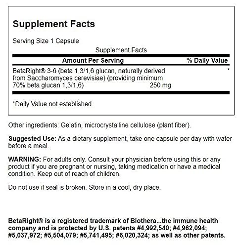 Swanson ULT Betaright Beta Glucan label close-up highlighting content and quality