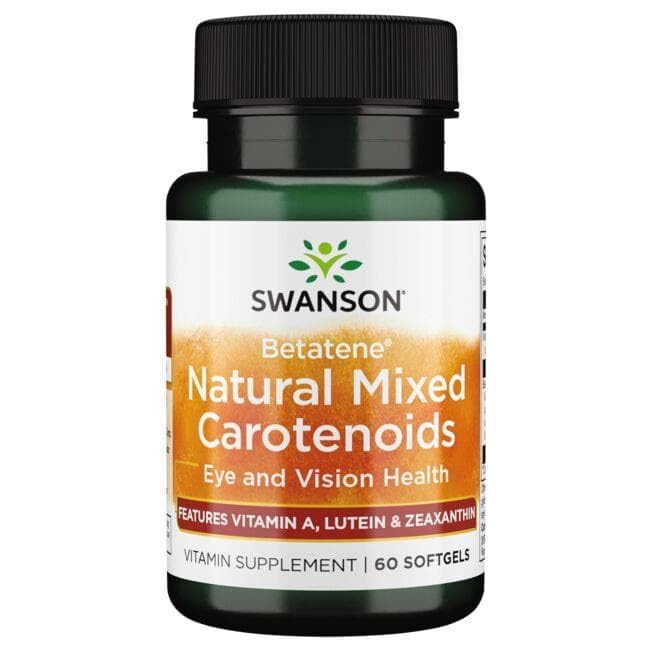 Swanson ULT Betatene NAT Mix Carotenoids bottle pouring for easy daily use