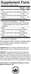 Swanson ULT CONCENTRACE label emphasizes vegan, non-GMO trace mineral formula.