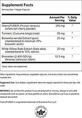 Swanson ULT Muscle Comfort capsules close-up showing vegan formula and ingredients.
