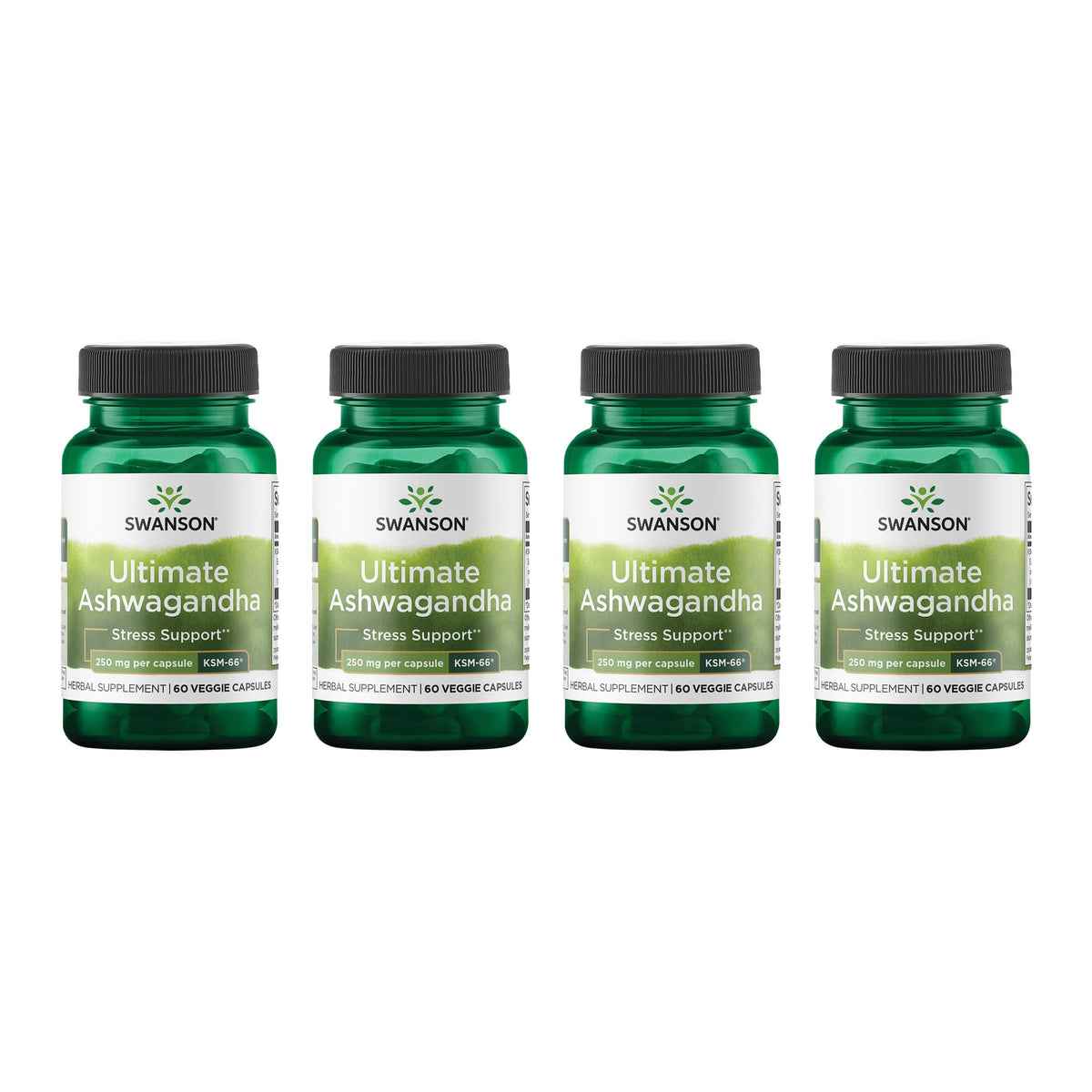 Swanson Ultimate Ashwagandha KSM-66 bottle supports daily calm and balanced mood.