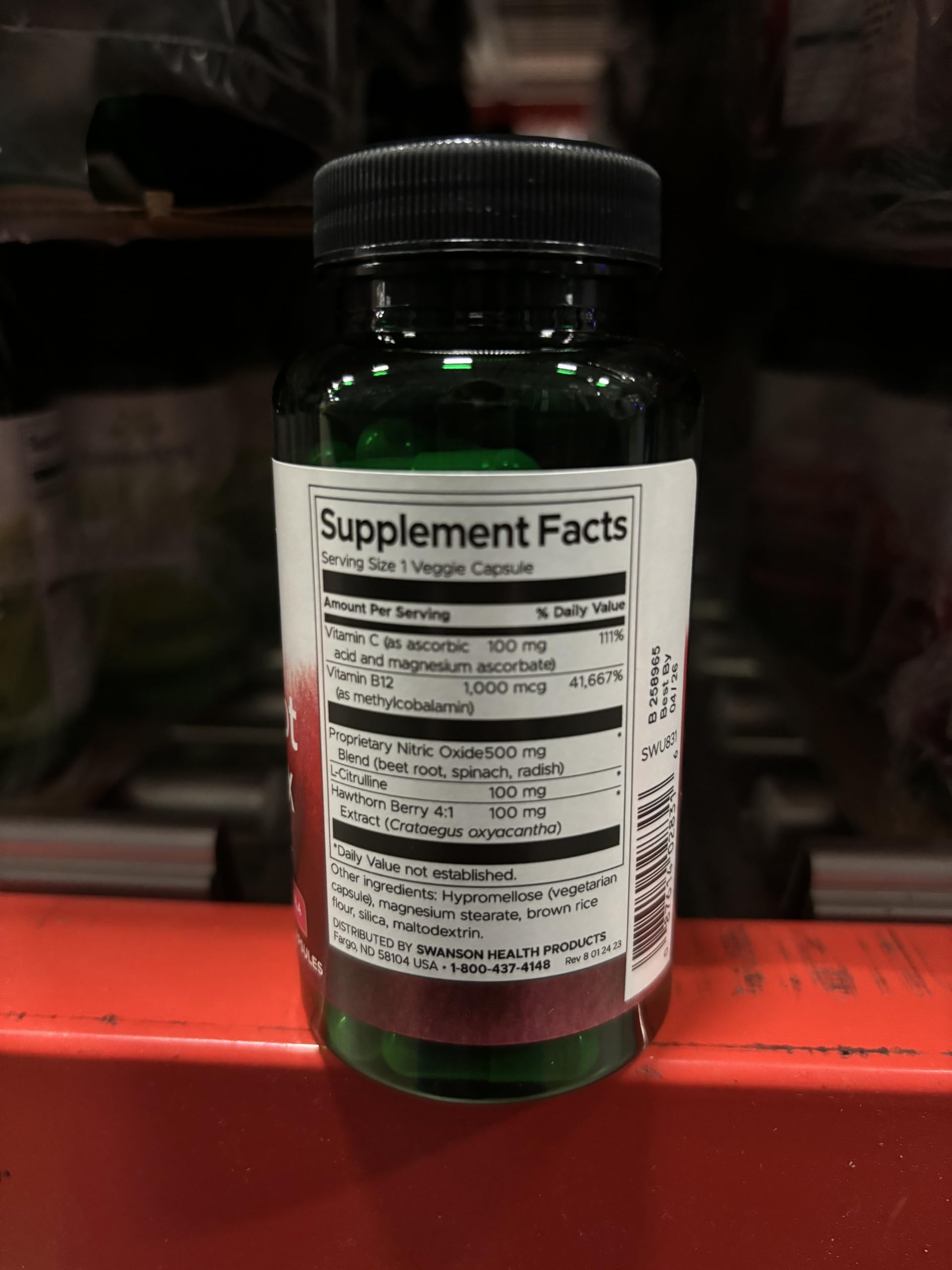 Swanson Ultra Beet Root Complex bottle closeup emphasizes premium packaging and cap design