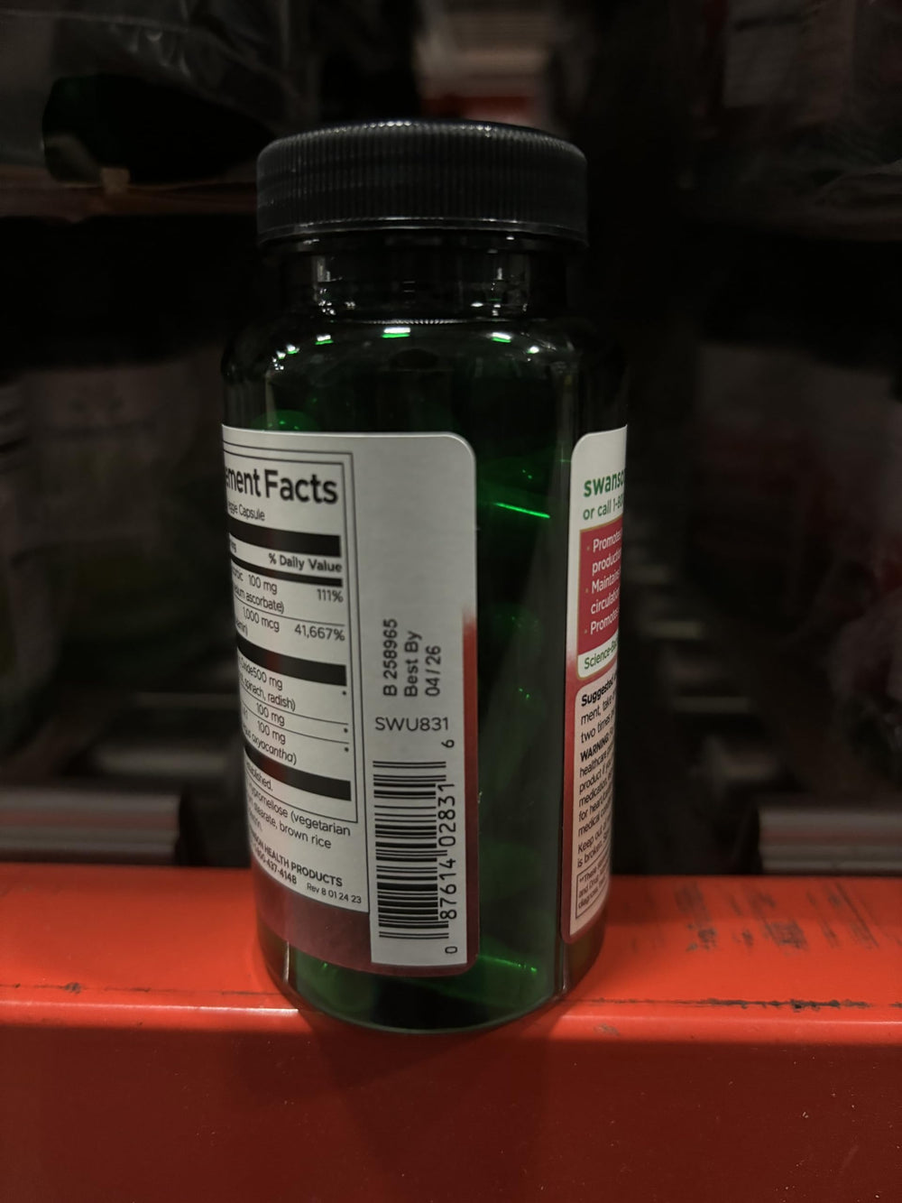 Swanson Ultra Beet Root Complex ingredients panel highlights beet-derived components