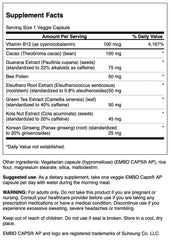 Swanson Ultra Energy Boost vegetarian capsules pack for daily energy-support use.