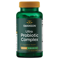 Swanson Ultra Probiotic Complex bottle with 60 vegetarian capsules for daily gut balance