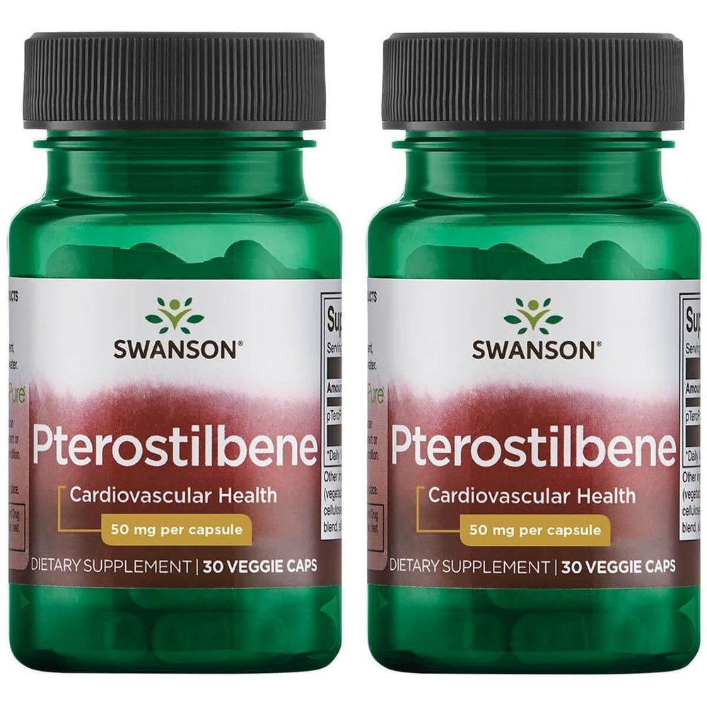Swanson Ultra Pterostilbene 50 mg capsules bottle for vegetarian antioxidant support