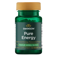Swanson Ultra Pure Energy trial pack front view for focus and vitality.