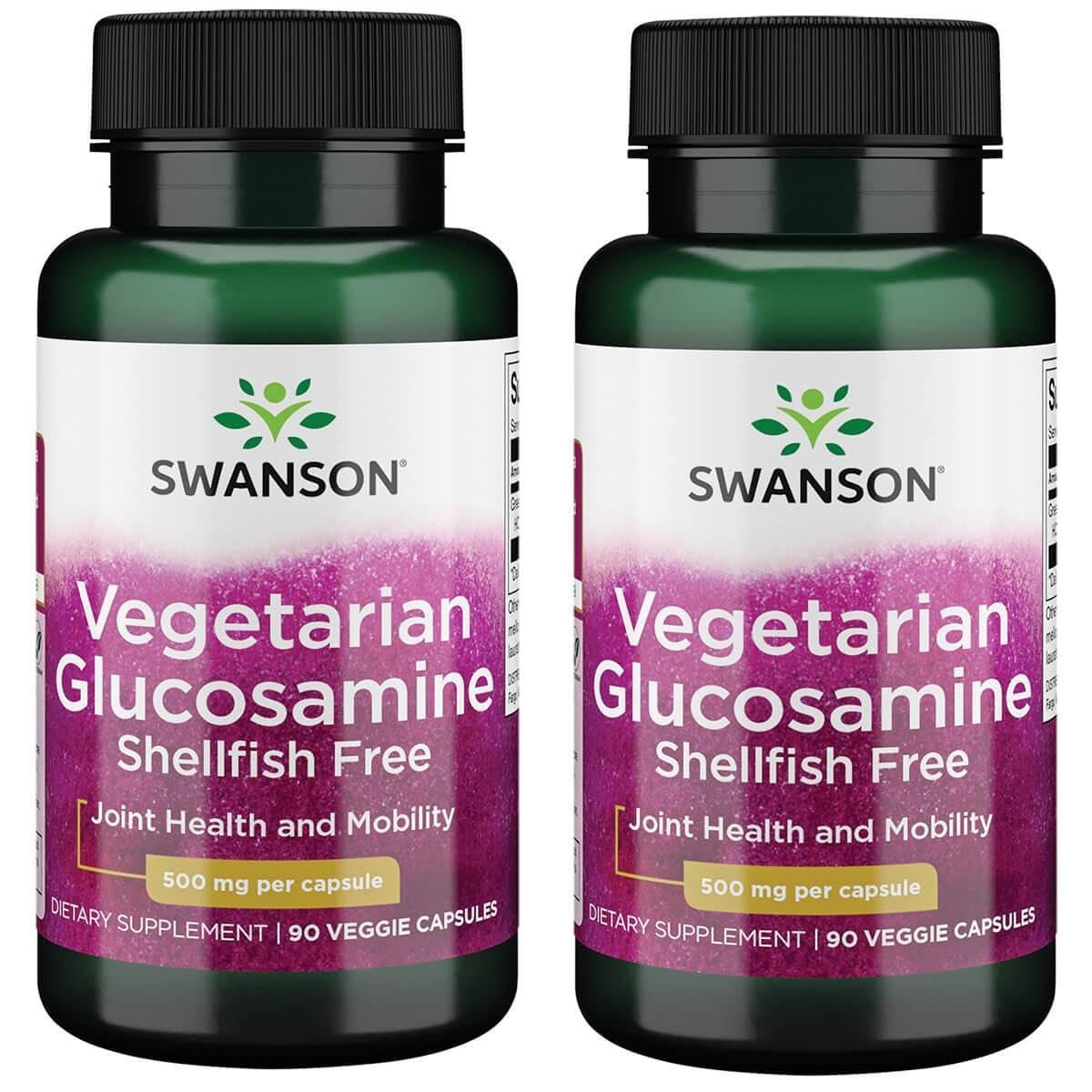 Swanson Vegetarian Glucosamine shellfish-free capsules provide plant-based joint support and cartilage comfort.