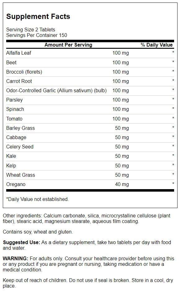 Swanson Veggies4Life bottle-front for convenient nutrient blend