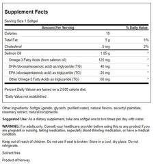 Swanson Virgin Salmon Oil softgels close-up, easy-to-swallow daily omega-3 option