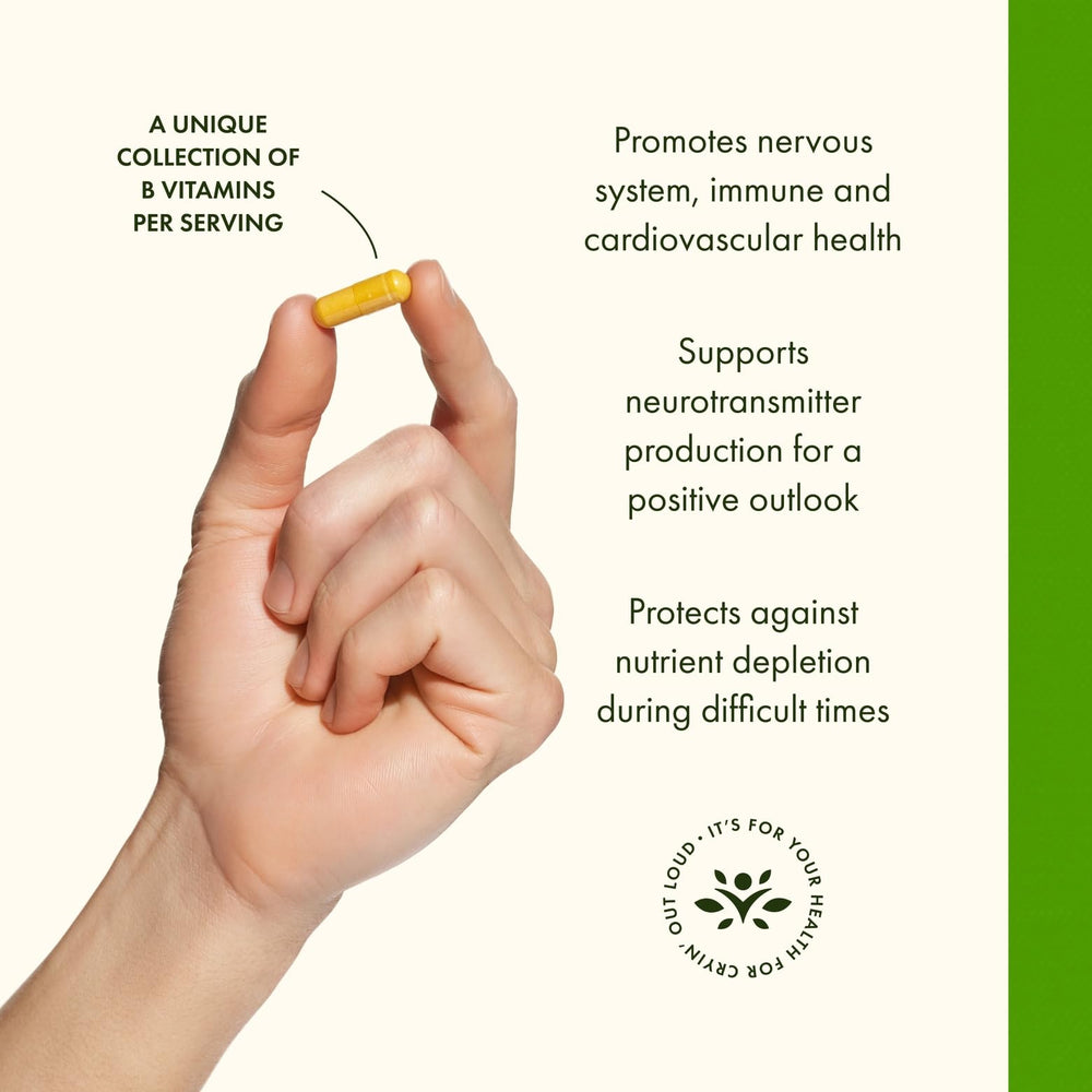 Swanson Vitamin B-100 label highlights a full spectrum B vitamin blend.