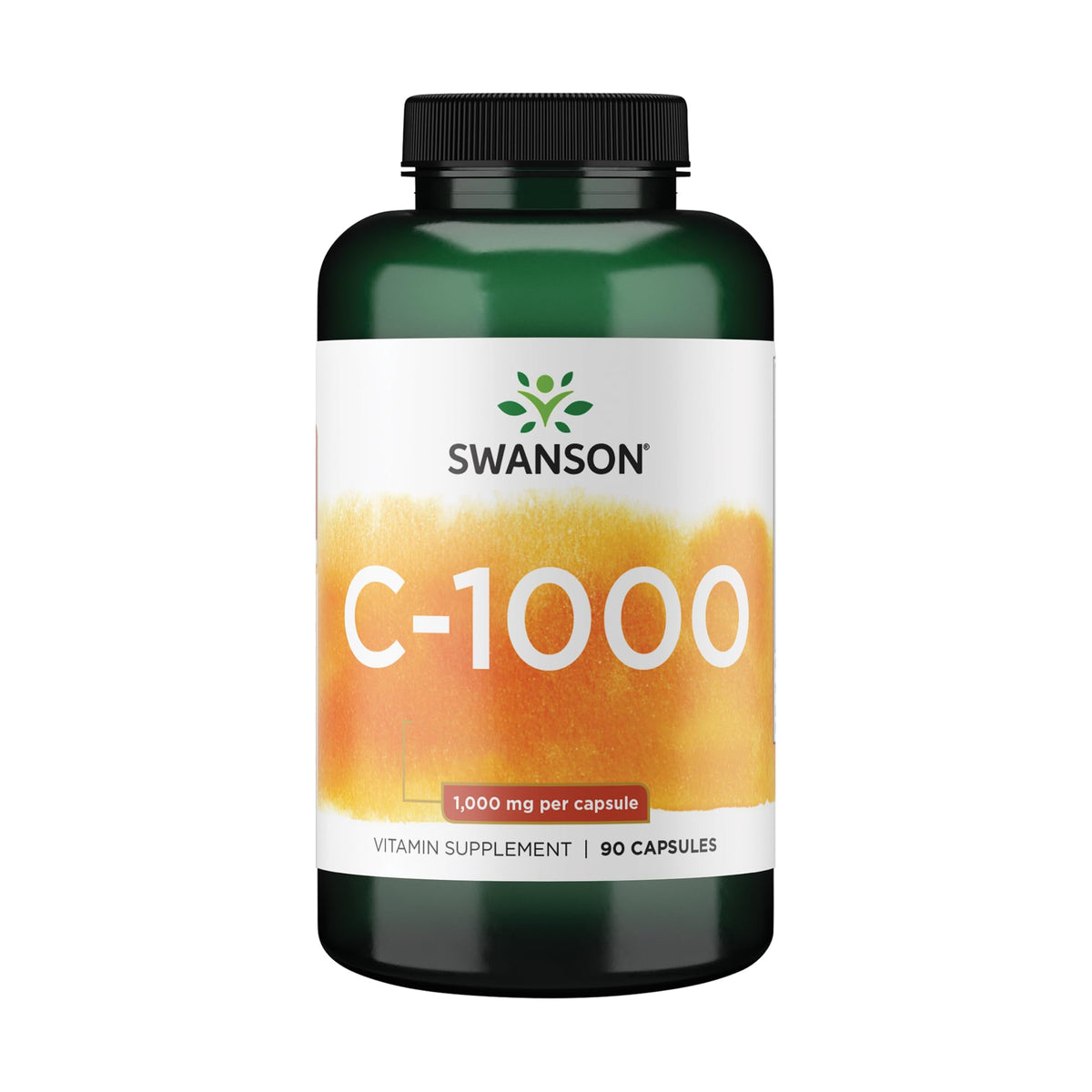 Swanson Vitamin C with Rose Hips bottle pour for daily immune and skin health support.