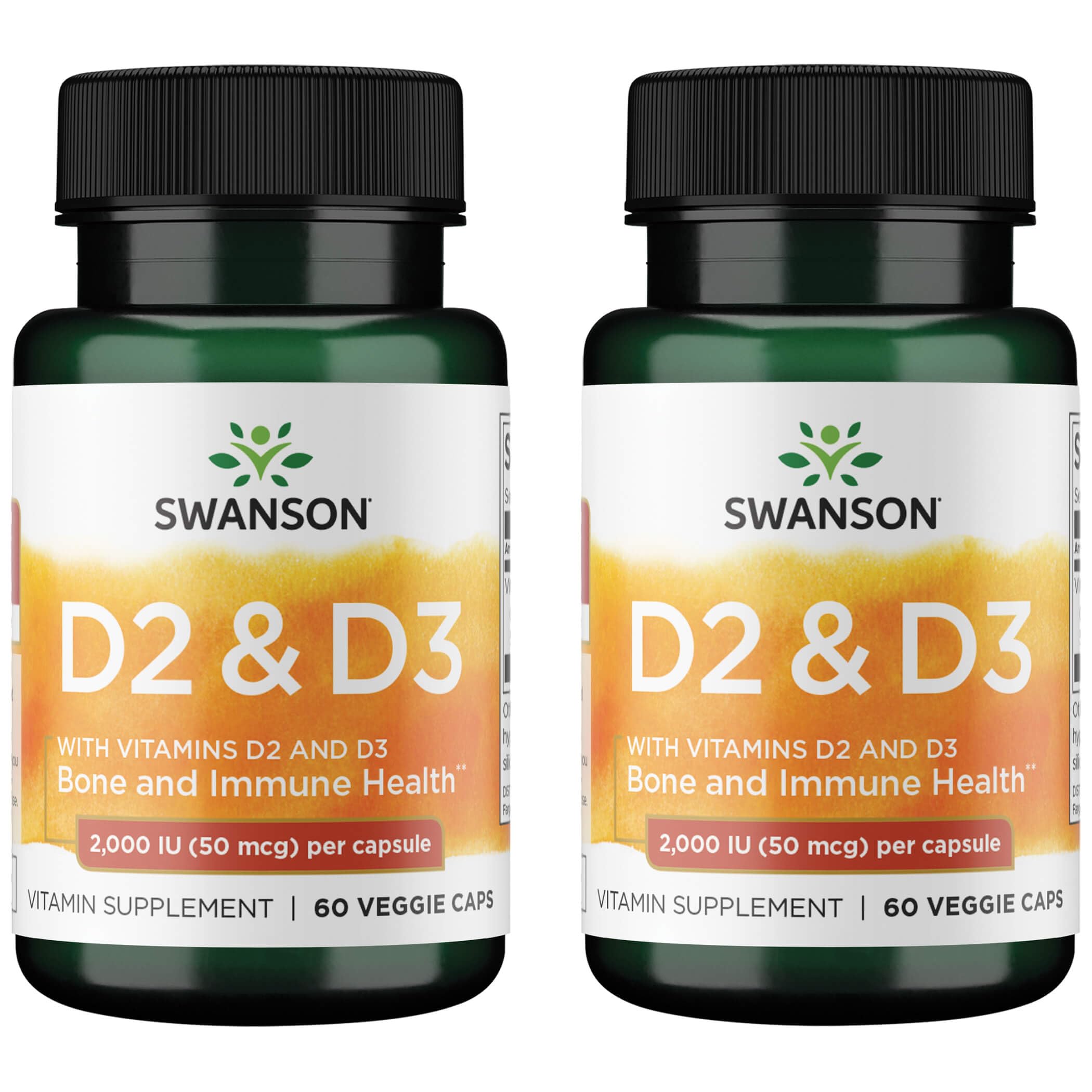 Swanson Vitamin D Complex bottle front view highlighting bone and immune support