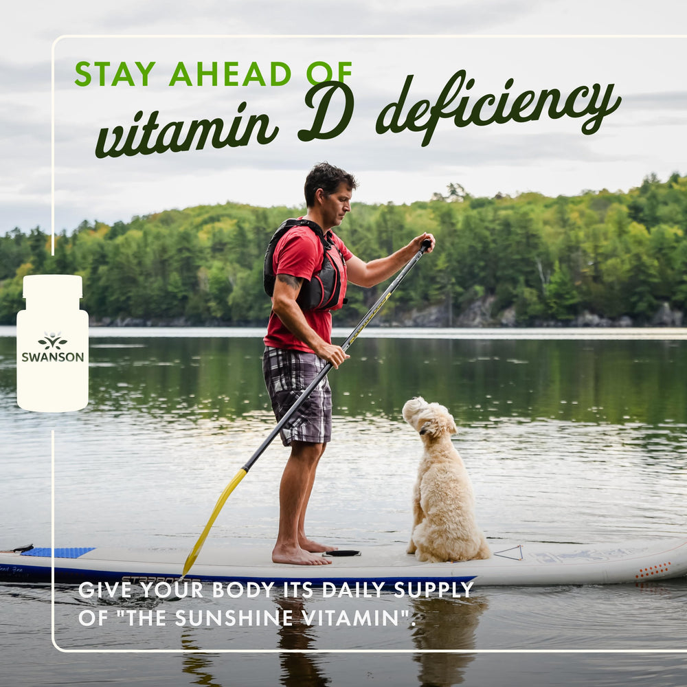 Swanson Vitamin D Complex capsules ready for daily calcium absorption