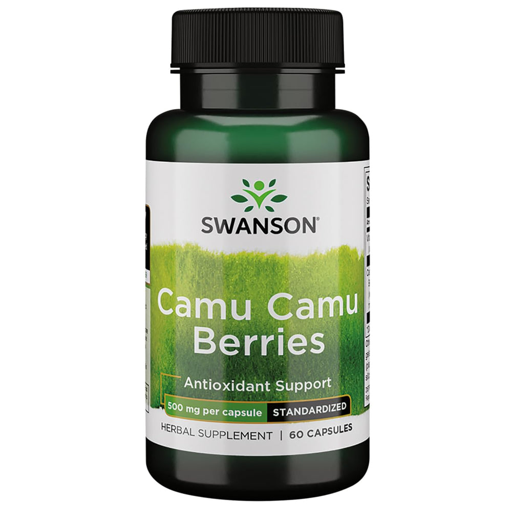 Swanson Wildcrafted Camu Camu berries bottle for daily antioxidant support