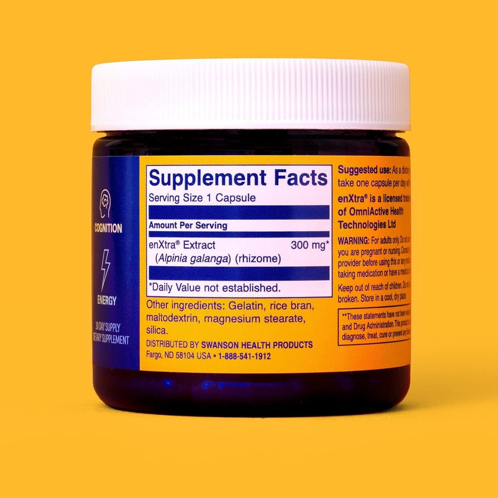Swanson WIO Big Brain Energy capsules close-up, ideal for daily cognitive support.