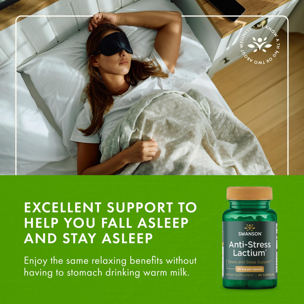 Milk-derived Lactium peptide in Swanson Anti-Stress Formula