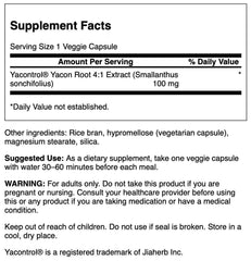 Swanson Yacontrol capsules close-up highlighting 4:1 concentrate and non-GMO formula