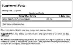 Swanson Yellow Dock Root bottle front shows full spectrum herbal support for GI-friendly habits.