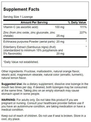 Closeup of Swanson lozenges showing orange-lemon flavor for convenient daily immune support.