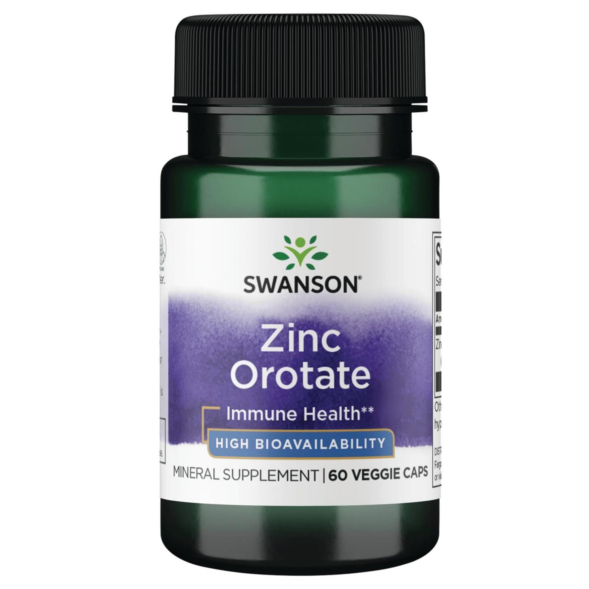 Swanson Zinc Orotate bottle and capsules for daily mineral support